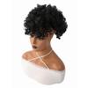 Afro Puff Drawstring Ponytail Hairpiece with Bangs for Black Women view 3