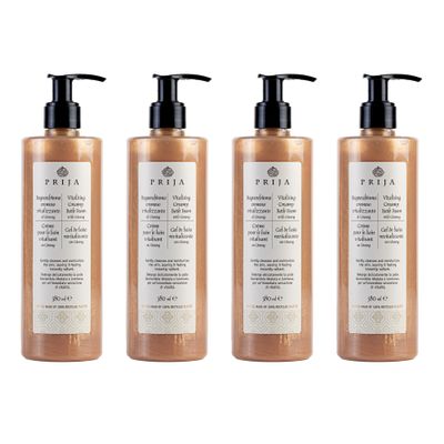 Prija Vitalizing Creamy Bath Foam with Ginseng Extract, 4 x 380 ml