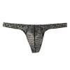Men's Glitter Thong Underwear, Sexy and Breathable, Black, S view 1