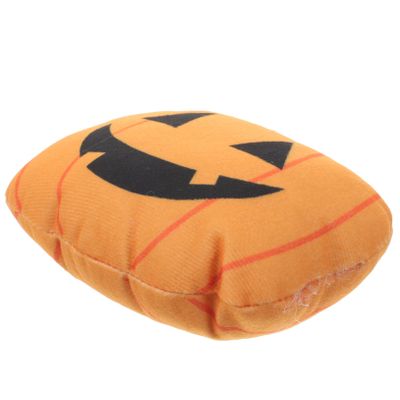 Toyvian Plush Cat Toy with Catnip, Interactive Chew Toy for Kittens, Orange Pumpkin