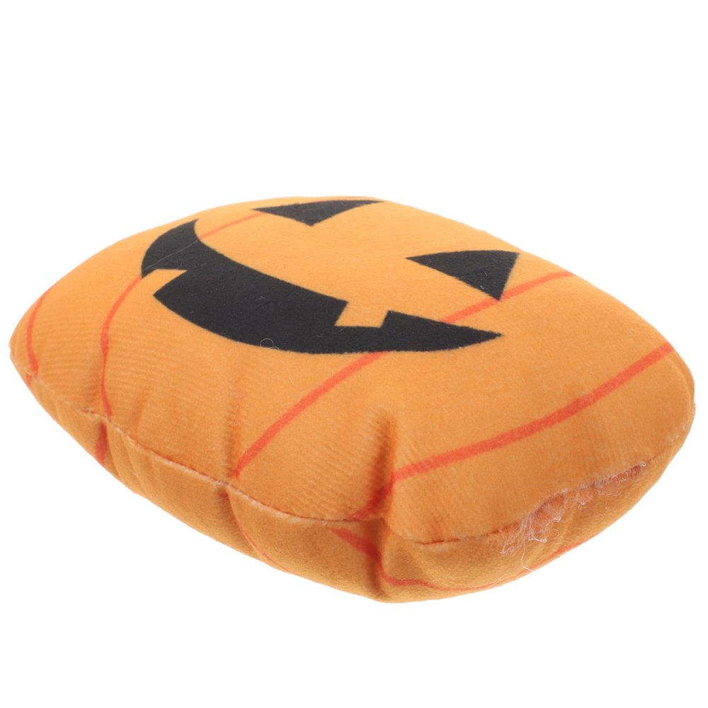 Toyvian Plush Cat Toy with Catnip, Interactive Chew Toy for Kittens, Orange Pumpkin