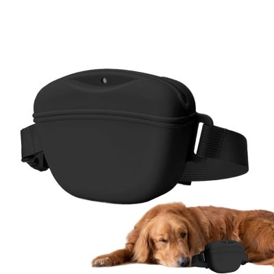 Silicone Dog Treat Pouch - Portable Training Snack Holder with Clip - 650 ml Pet Food Bag