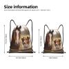 LKTPSKQRY Drawstring Backpack for Sport, Gym, Collie, Dog and Horse, Waterproof, Lightweight, Size M view 3