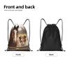 LKTPSKQRY Drawstring Backpack for Sport, Gym, Collie, Dog and Horse, Waterproof, Lightweight, Size M view 4
