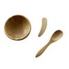 1 Set Small Bamboo Facial Mask Mixing Bowl Set, DIY Skincare Tool Kit, Wood Color F view 1