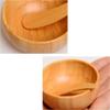 1 Set Small Bamboo Facial Mask Mixing Bowl Set, DIY Skincare Tool Kit, Wood Color F view 4