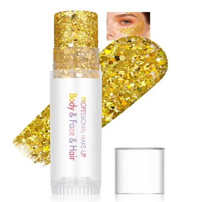 Chunky Gold Body Glitter Stick, Sequin Cream Gel Kit
