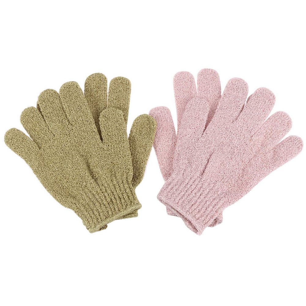 ARTSEWPLY 2 Pairs Exfoliating Gloves for Body and Back Massage, Green