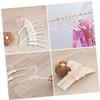 LABRIMP 5-Piece Mini Plastic Clothes Hangers for Pet Clothing, Newborns, and Home or Store Use view 4