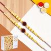 Ghasitaram Gifts Rakhi for Brother, Set of 2, Y-37 Pearl Rakhi with 400 g Soan Papdi view 1