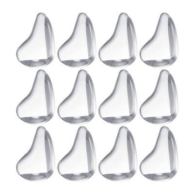 Beaupretty 12-Piece Transparent Silicone Corner Guards, Self-Adhesive Edge Protection for Tables, Thick Durable Bumpers for Child Safety, Suitable for Wood and Glass Furniture