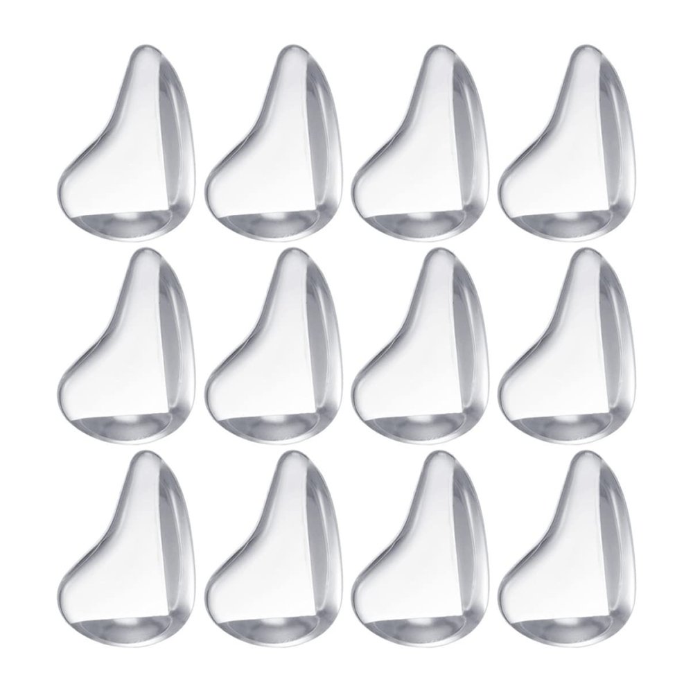 Beaupretty 12-Piece Transparent Silicone Corner Guards, Self-Adhesive Edge Protection for Tables, Thick Durable Bumpers for Child Safety, Suitable for Wood and Glass Furniture
