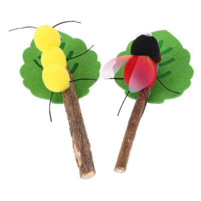 BESTonZON 2-Piece Cat Toy with Worm Design