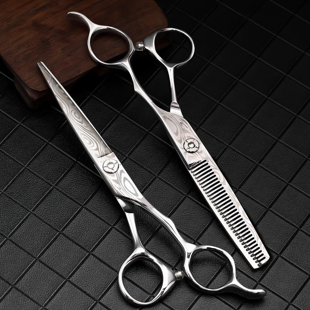 6-Inch Professional Hair Cutting and Thinning Scissors Set