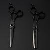6-Inch Professional 440C Steel Hair Cutting Scissors, Black view 3