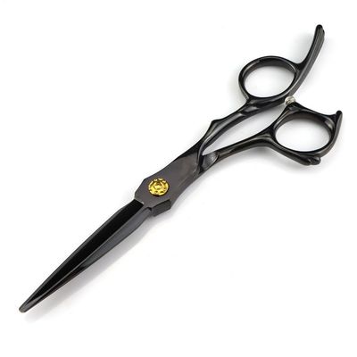 6-Inch Professional 440C Steel Hair Cutting Shears, Black