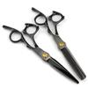 6-Inch Professional 440C Stainless Steel Hair Cutting Scissors, Black (Set) view 2