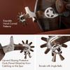 EQUSPUR Western Cowboy Spurs, 1 Pair Horse Spurs with Rowels, Antique Men's Boot Spurs with Hand-Carved Decoration view 4