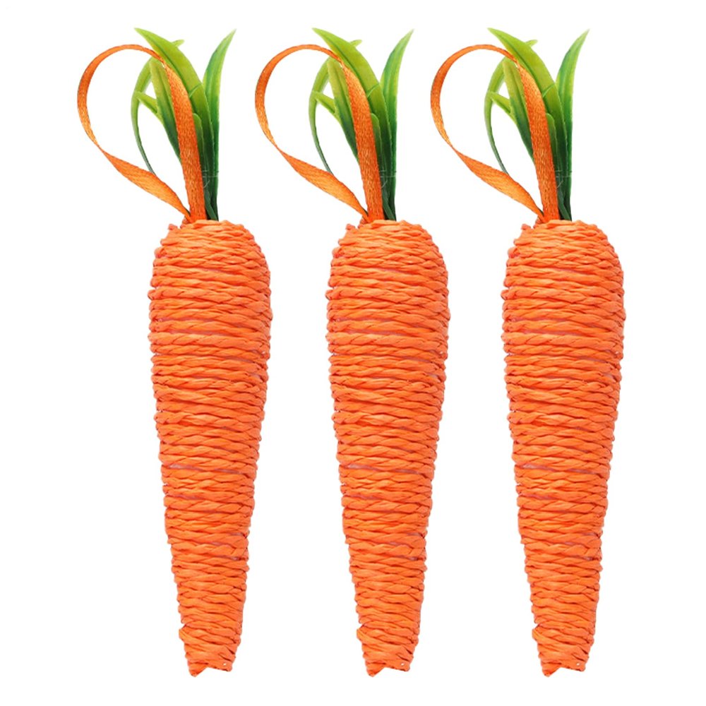 Carrot Chew Toys for Rabbits, Guinea Pigs, and Small Dogs