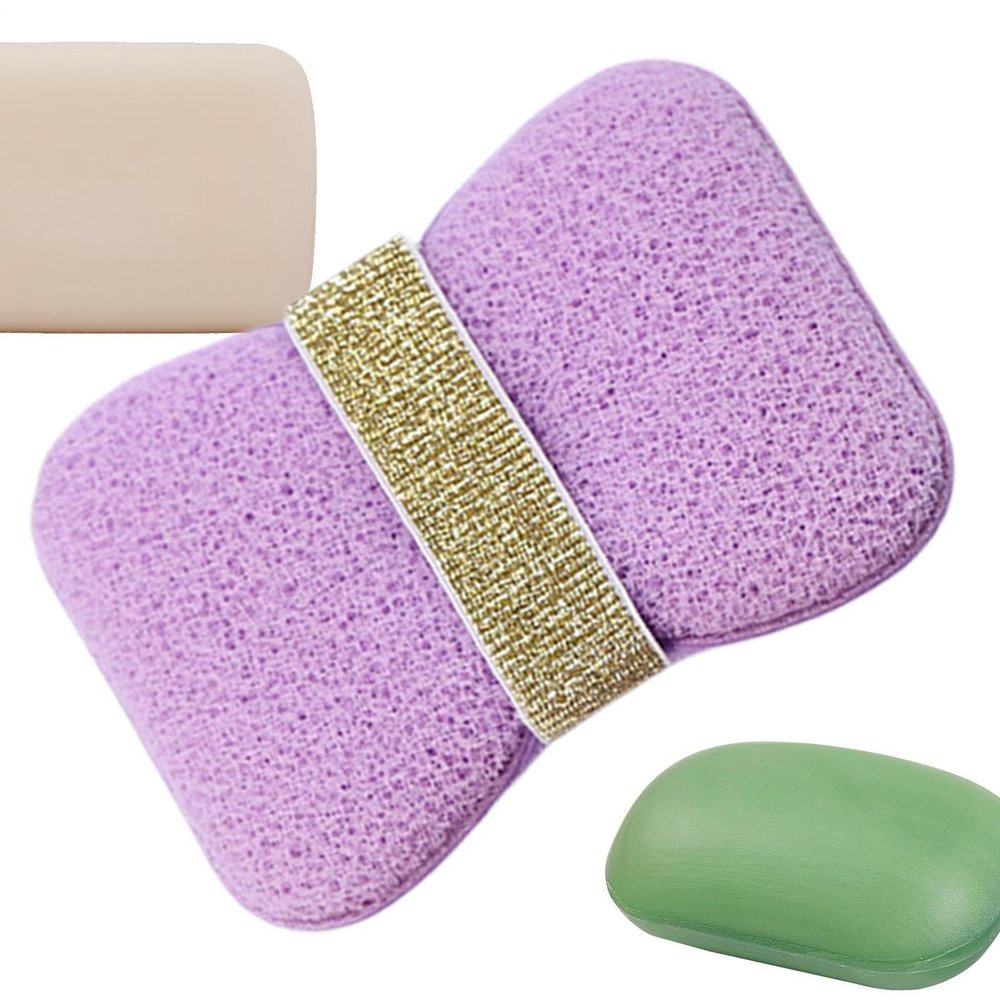 Body Wash Sponge and Foaming Back Scrubber