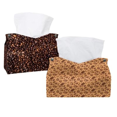 Cute Tissue Box Holder, Chocolate Design, 2 Pieces