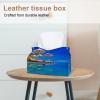 lcndlsoe Stormy Waters Rectangular Leather Tissue Box, 2-Pack view 2