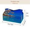 lcndlsoe Stormy Waters Rectangular Leather Tissue Box, 2-Pack view 4