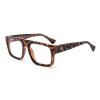 OuShiun Blue Light Filter Reading Glasses, Square Frame, Light Tortoise, +2.0 view 1