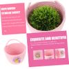 Pink Woven Cotton Rope Basket for Decorative Storage of Small Items view 4
