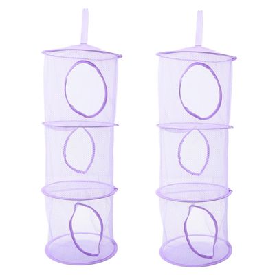 LOPUNER 2-Pack Stuffed Animal Storage Nets, Foldable Hanging Toy Organizer