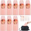 8-Piece Travel Makeup Brush Set with PU Leather Case view 1