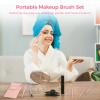 8-Piece Travel Makeup Brush Set with PU Leather Case view 2