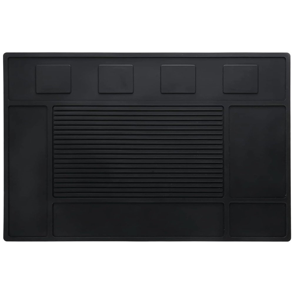 Multi-Purpose PVC Mat with 4 Magnetic Slots, Non-Slip and Easy to Clean, Ideal for Salons