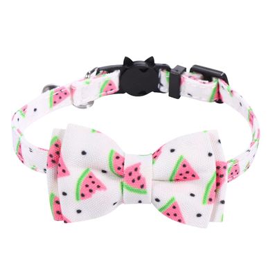 Abaodam Adjustable Cat Collar with Bell - Fruit Pattern