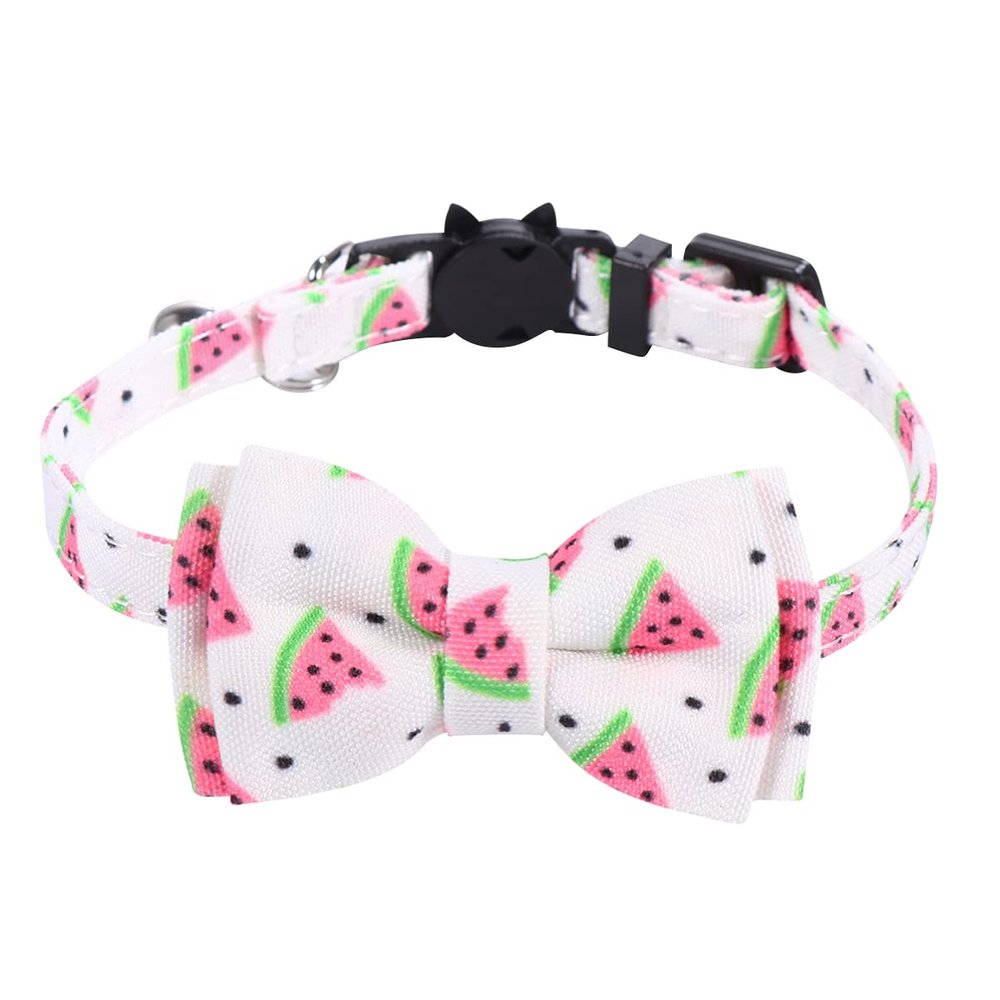 Abaodam Adjustable Cat Collar with Bell - Fruit Pattern