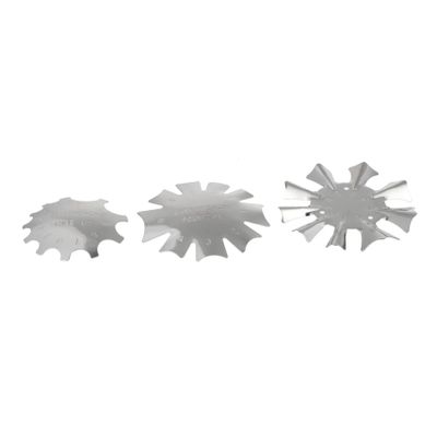 Veemoon 3-Piece Stainless Steel Nail Trimmer Stencils, Silver