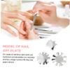 Veemoon 3-Piece Stainless Steel Nail Trimmer Stencils, Silver view 2
