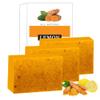 Lemon Turmeric Soap Bar for Face and Body, 3-Piece view 1