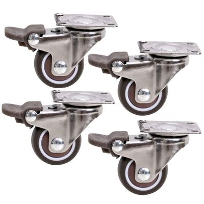 SBZIOJHDR Swivel Casters, Rubber Metal Furniture Wheels, for Strollers and Plant Stands (2 in)