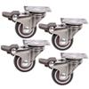 SBZIOJHDR Swivel Casters, Rubber Metal Furniture Wheels, for Strollers and Plant Stands (2 in) view 1