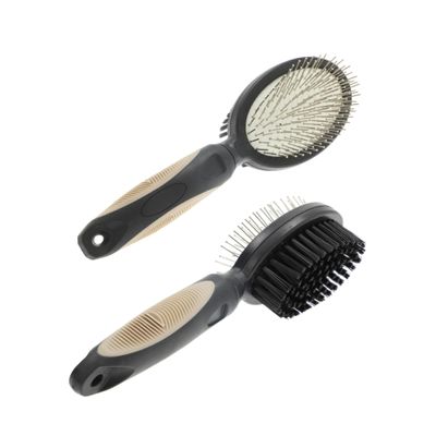 Rosewood Double-Sided Dog Brush Size L