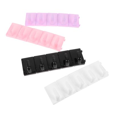 Gatuida 4-Piece Plastic Manicure Stands, Non-Slip Nail Display Tools for Nail Art Practice, Random Color