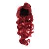 80 cm Red Anime Cosplay Wig with Bangs, Long Wavy Fiber view 1