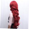 80 cm Red Anime Cosplay Wig with Bangs, Long Wavy Fiber view 4