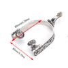 Qcwwy Stainless Steel Spurs with Elegant Horseshoe Decoration, 2 Pieces for Dressage and Ranch view 4