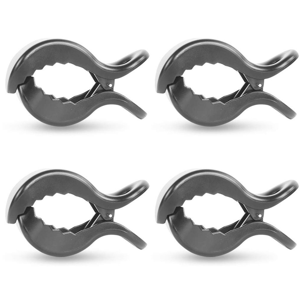 4-Pack Colorful Plastic Stroller and Car Seat Clips