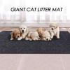 Cat Litter Box Mat, 48 x 50 Inches, Dark Gray view 3