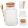 HEALEEP Empty Bottle for Bath Salts and Mask Powder with Wooden Lid, 1 pc view 4