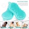 Silicone Body Brush, 2-Pack, Double-Sided for Body and Scalp view 3