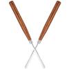 Stainless Steel and Wood Cosmetic Mixing Spatulas, 2 Pc. for Foundation view 1